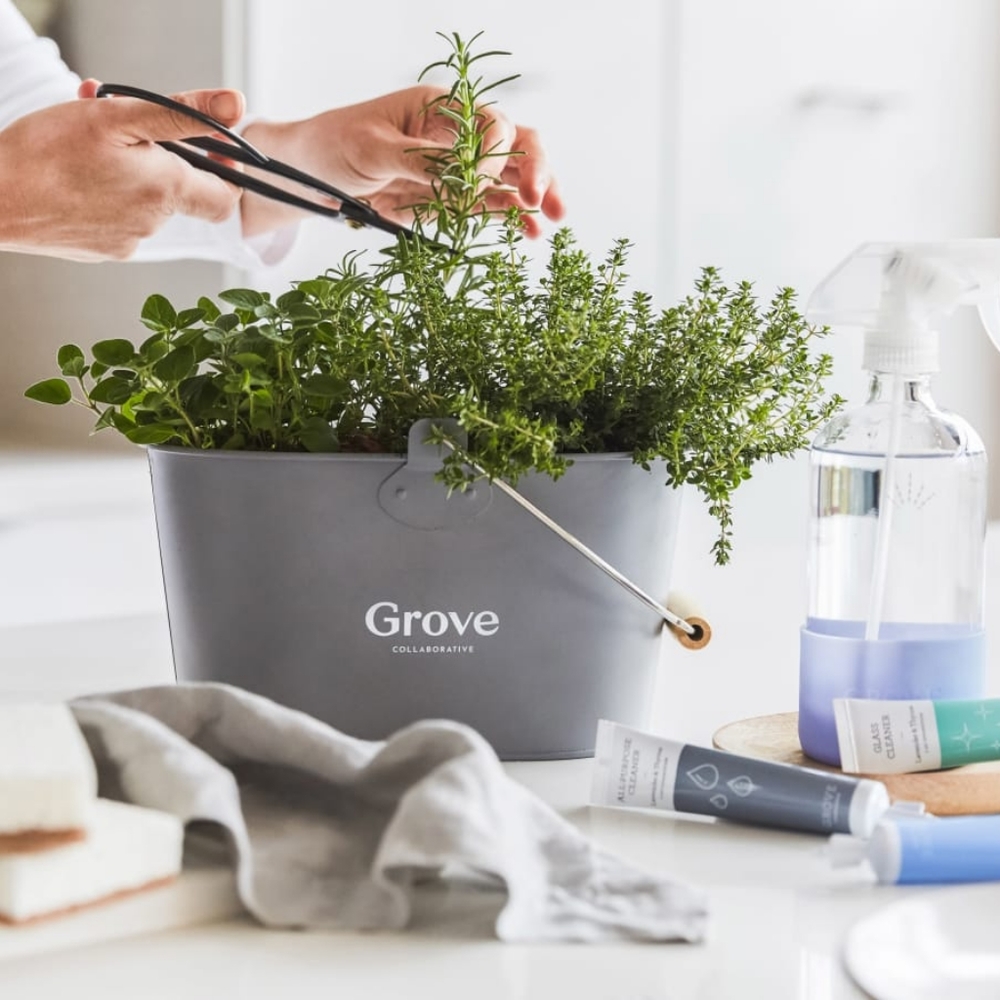 GROVE CO. Matte Grey Small Cleaning Caddy